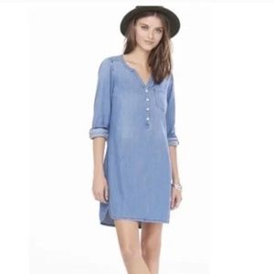 Express Chambray Denim Shirt Dress - Size Medium